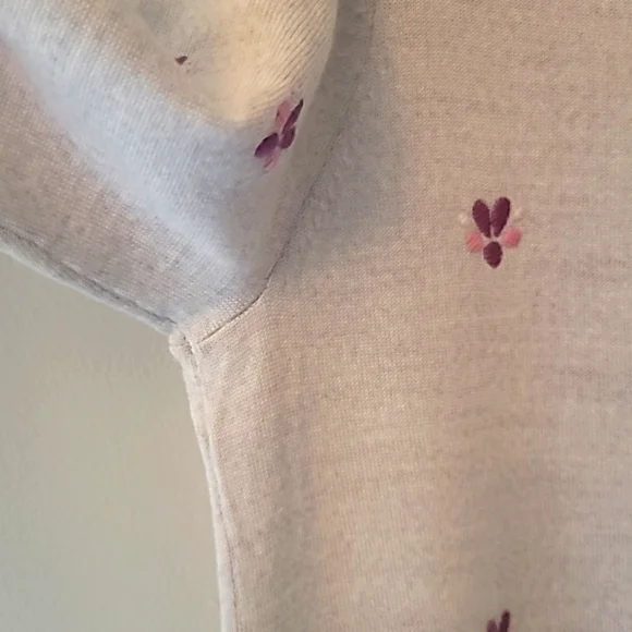 NWOT J.CREW Women's Tippi Flower Embroidered Merino Wool Sweater, Size M - Picture 10 of 10